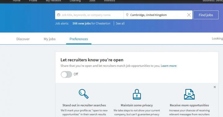 Linked in recruiter